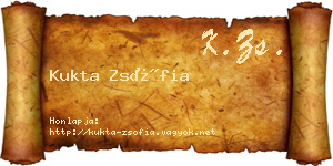 Kukta Zsófia névjegykártya