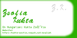 zsofia kukta business card